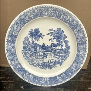 Homer Laughlin Shakespeare Country blue and white platter and White Porcelain